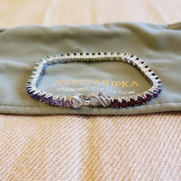 Judith Ripka Rainbow Gem Tennis Bracelet - Picture 7 of 7